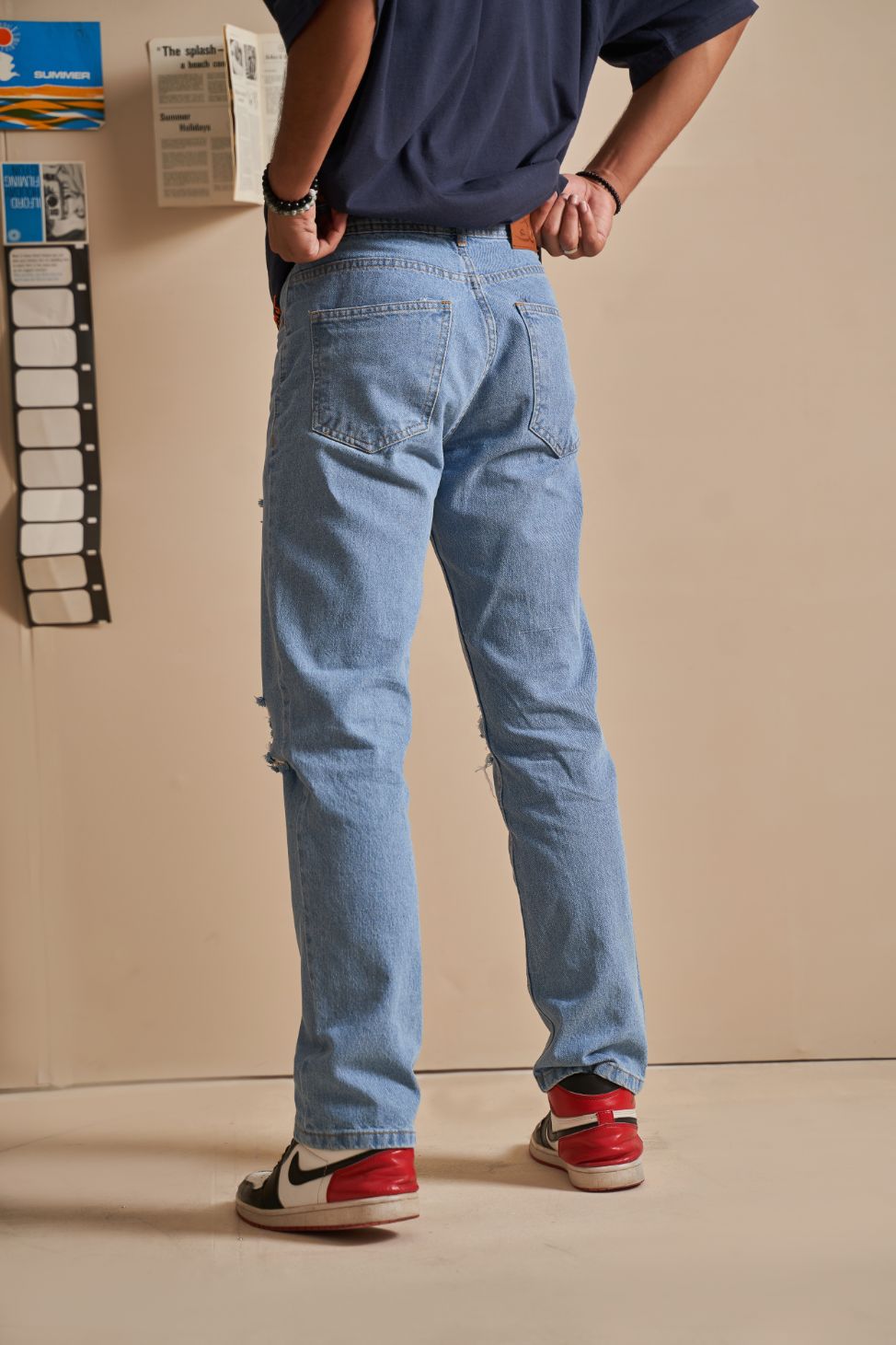 Light Blue Straight Fit Jeans