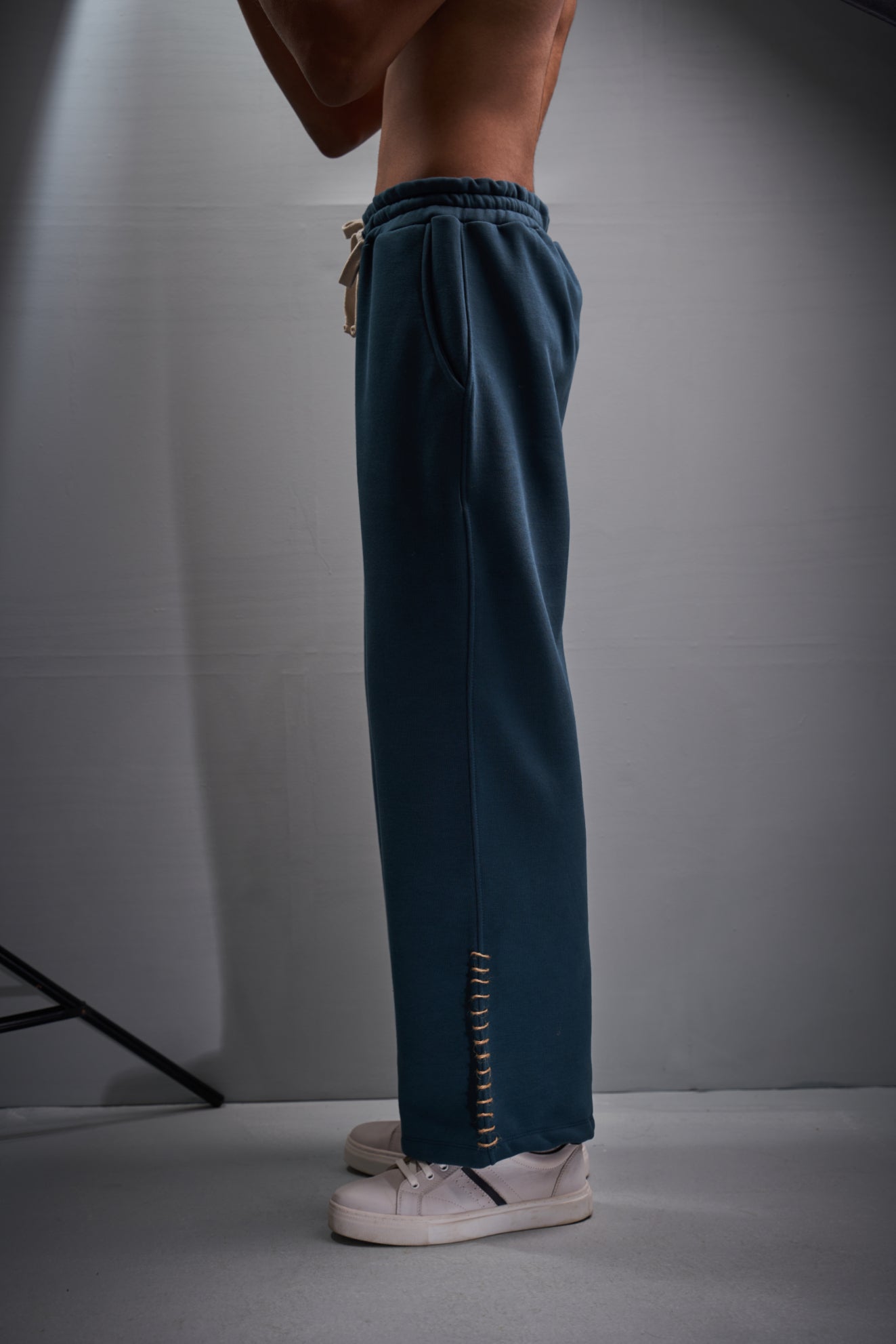 Teal Green Wide Leg Trouser